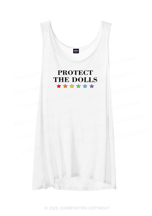 Protect The Dolls Pride Y2K Sheer Boyfriend Tank Cherrykitten