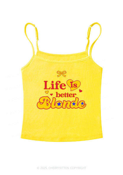 Better Blonde Y2K Spaghetti Strap Cami Cherrykitten