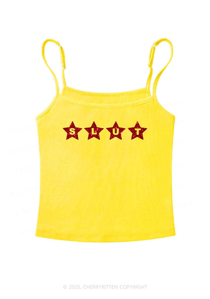 Glitter Slxt Y2K Spaghetti Strap Cami Cherrykitten