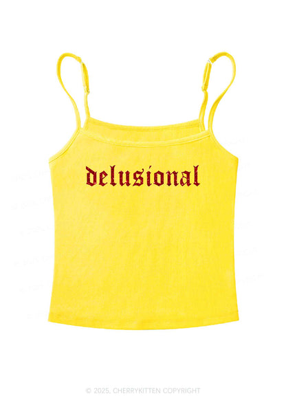 Glitter Delusional Y2K Spaghetti Strap Cami Cherrykitten