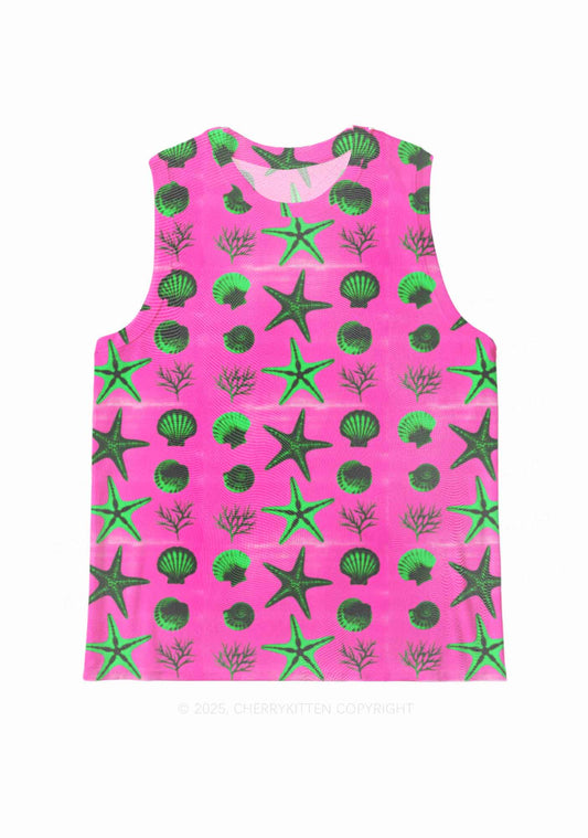 Sea Animals Y2K Mesh Muscle Tank Cherrykitten
