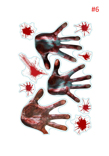 Halloween Horror Bloodstain Static Sticker