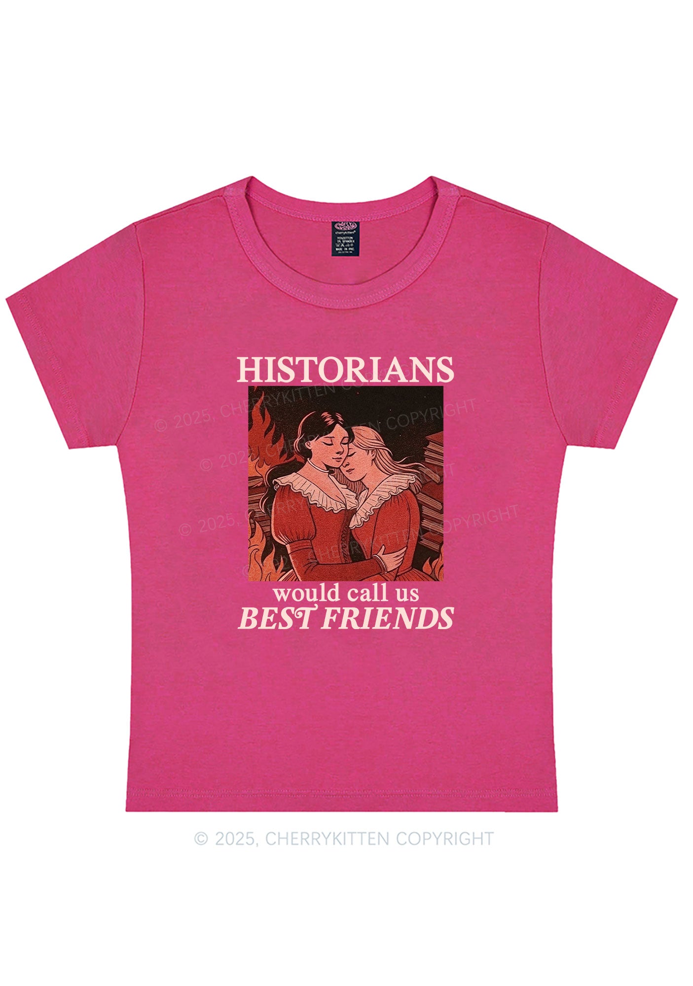 Call Us Best Friends Pride Y2K Baby Tee Cherrykitten