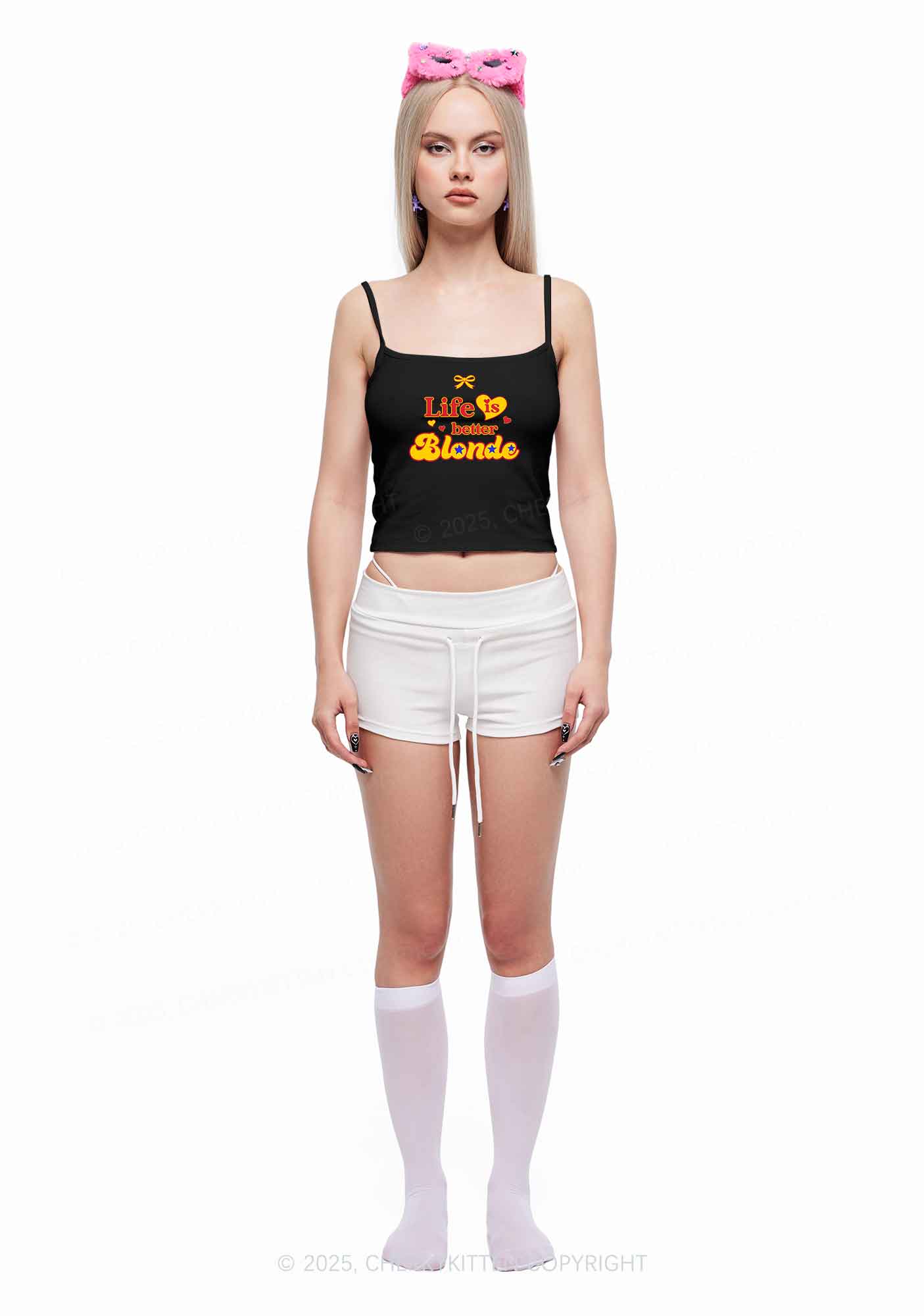 Better Blonde Y2K Spaghetti Strap Cami Cherrykitten