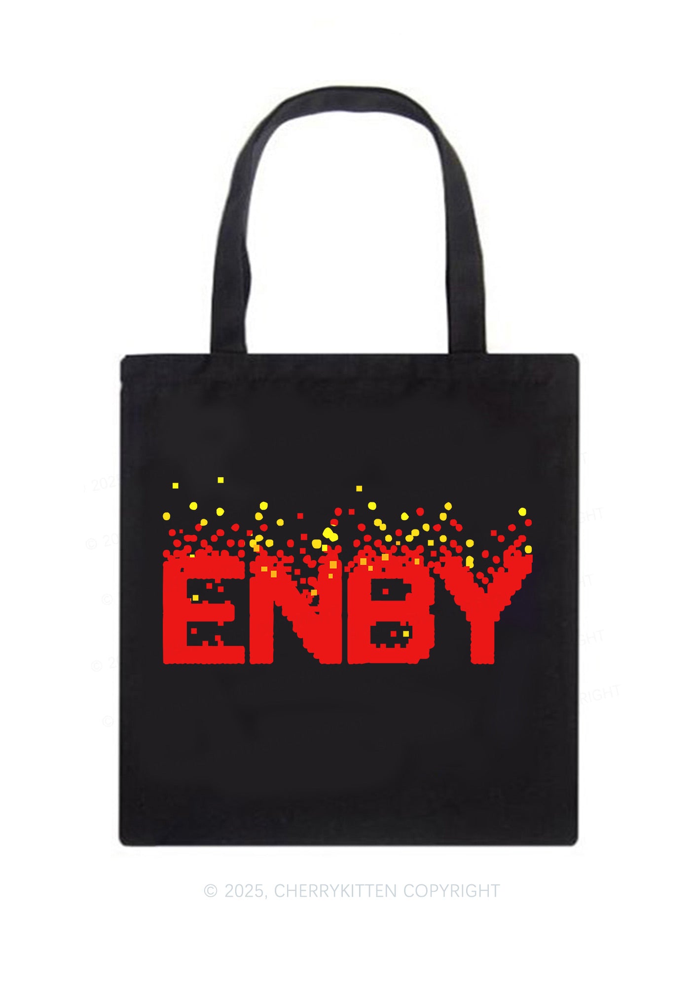 ENBY Pride Y2K Canvas Tote Bag Cherrykitten