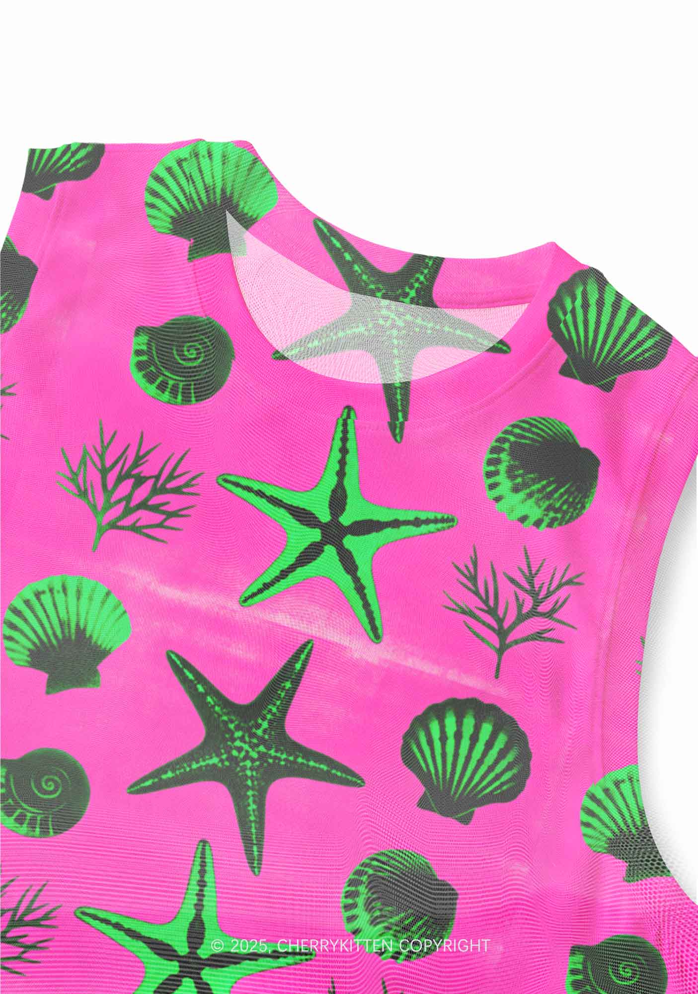 Sea Animals Y2K Mesh Muscle Tank Cherrykitten
