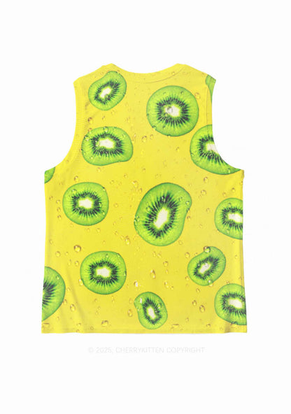 Yellow Kiwi Y2K Mesh Muscle Tank Cherrykitten