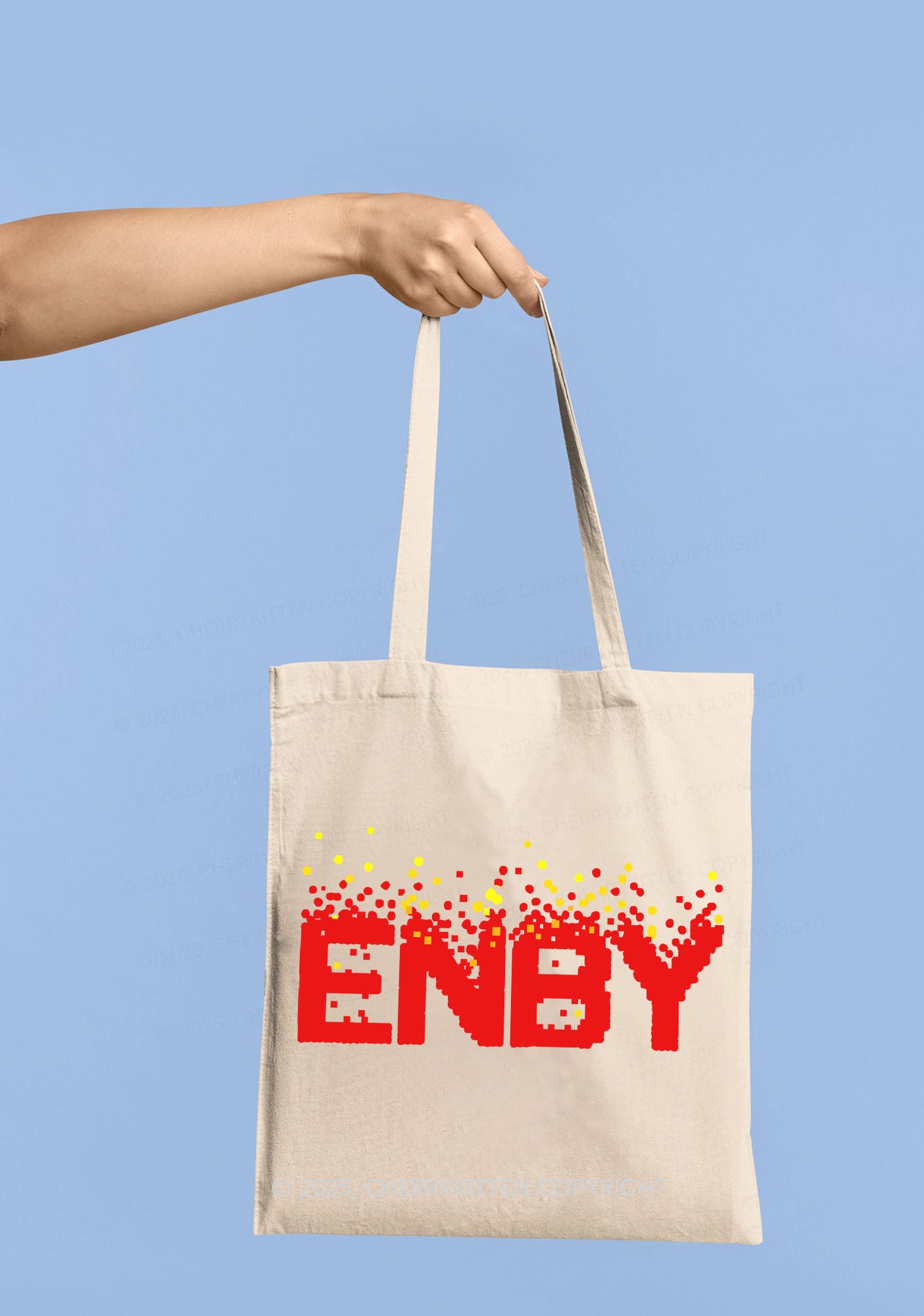 ENBY Pride Y2K Canvas Tote Bag Cherrykitten