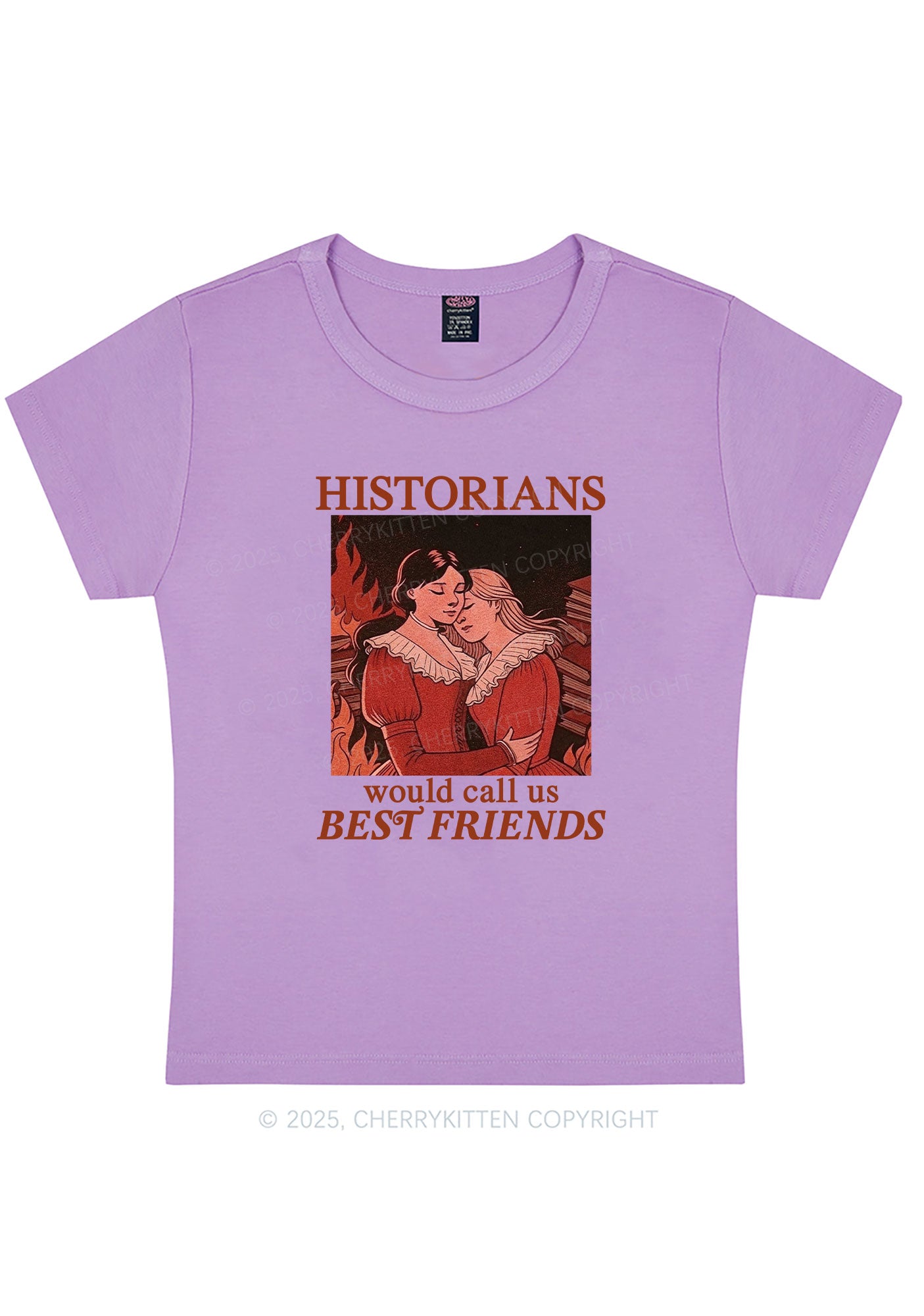 Call Us Best Friends Pride Y2K Baby Tee Cherrykitten