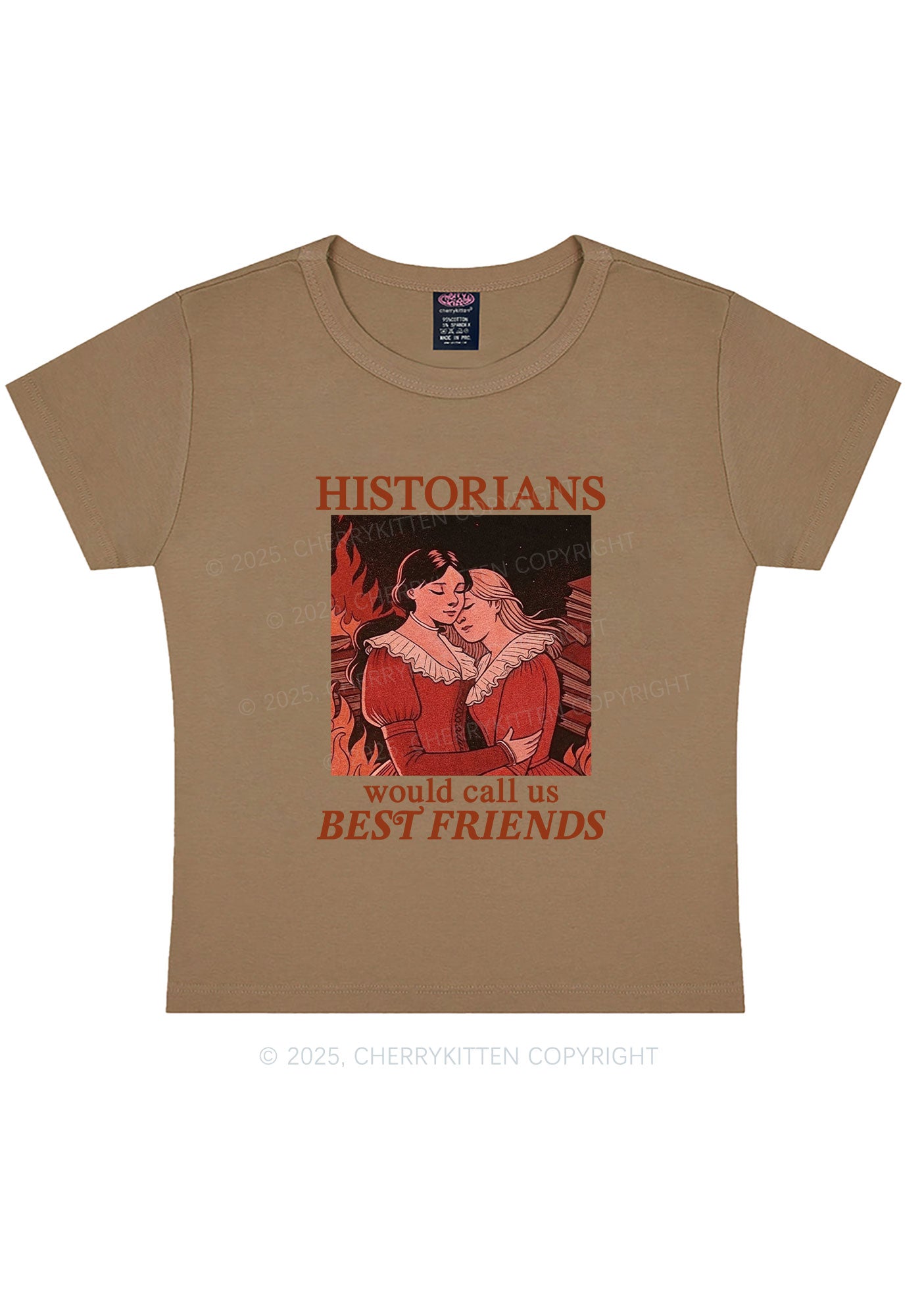 Call Us Best Friends Pride Y2K Baby Tee Cherrykitten