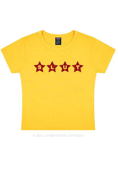 Glitter Slxt Y2K Baby Tee Cherrykitten