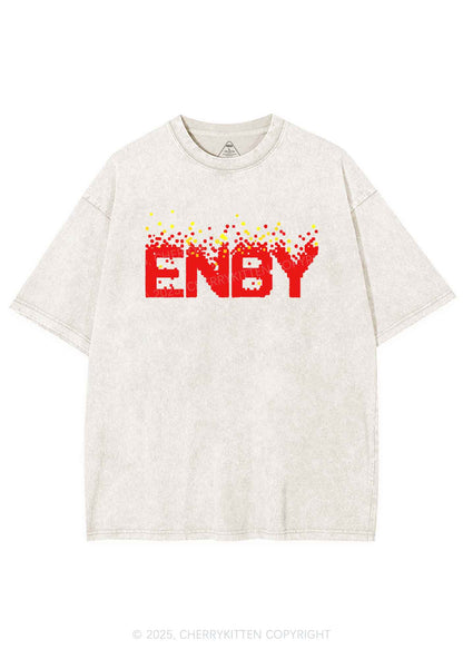 ENBY Pride Y2K Shirts Washed Tee Cherrykitten