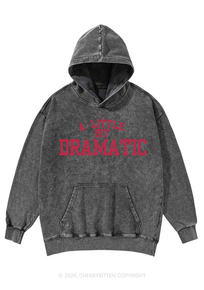 A Little Bit Dramatic Y2K Washed Hoodie Cherrykitten
