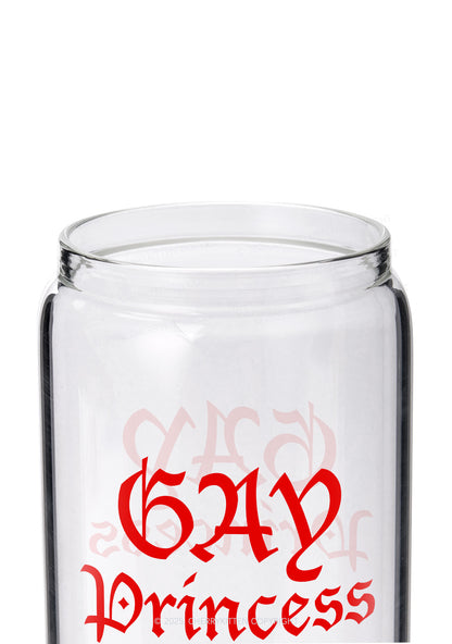 Gay Princess Pride Y2K Printed Glass Cup Cherrykitten