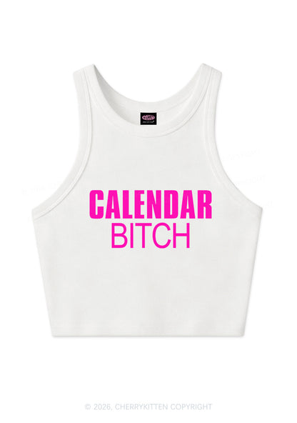 Calendar Bxxch Y2K Crop Tank Top Cherrykitten