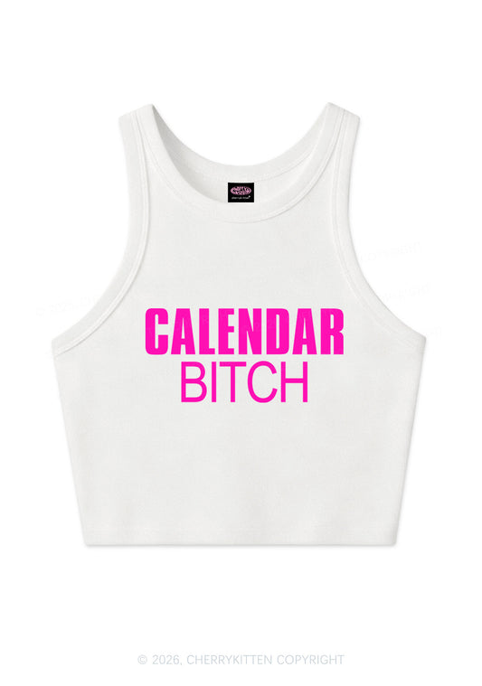 Calendar Bxxch Y2K Crop Tank Top Cherrykitten
