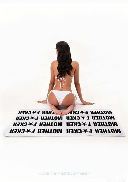 Mother Fxxker Y2K Beach Towel Cherrykitten