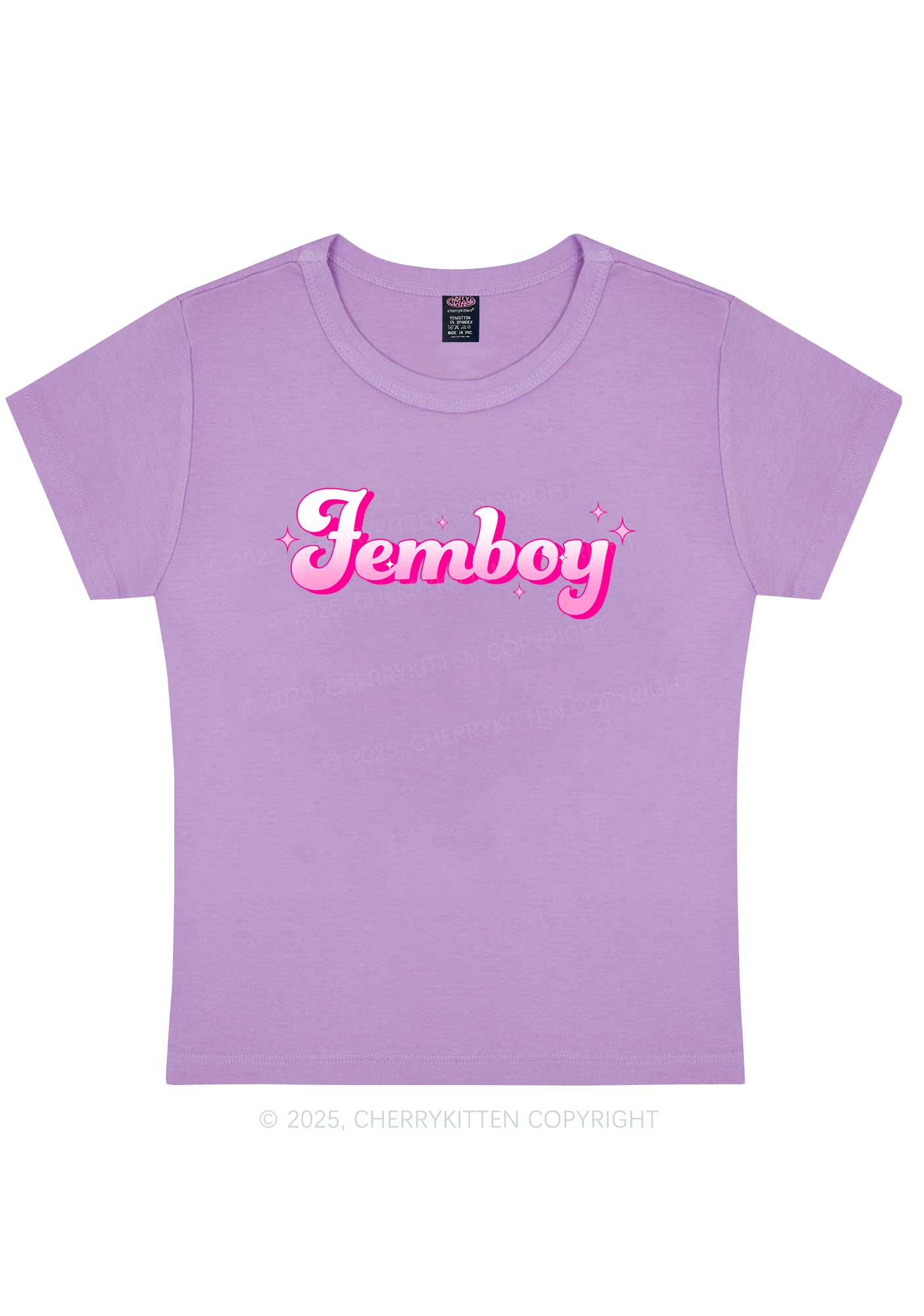 Femboy Pride Y2K Baby Tee Cherrykitten