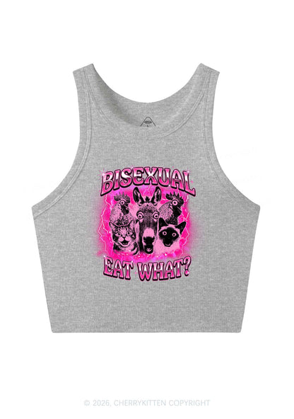 Bisexual Eat What Pride Y2K Crop Tank Top Cherrykitten