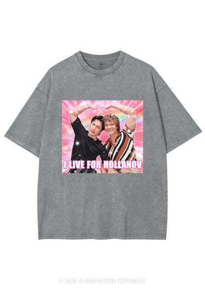 I Live For Hockey Duo HR Y2K Shirts Washed Tee Cherrykitten