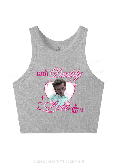 Daddy I Love Number One Y2K Crop Tank Top Cherrykitten