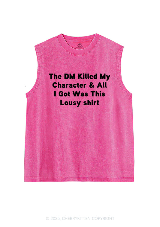 Killed Character I Got Lousy Y2K Washed Muscle Tank Cherrykitten