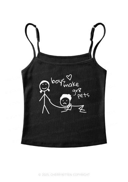 Boys Make Gr8 Pets Y2K Spaghetti Strap Cami Cherrykitten