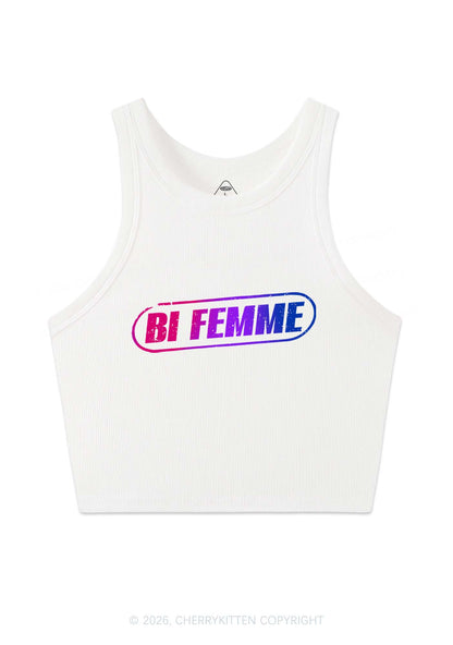 Bi Femme Pride Y2K Crop Tank Top Cherrykitten