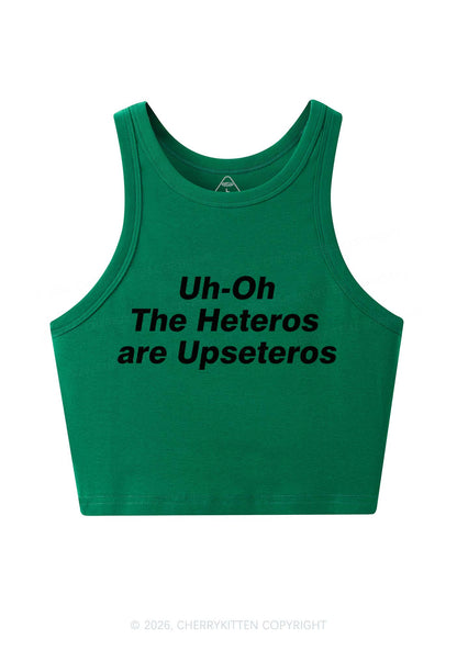 The Heteros Are Upseteros Pride Y2K Crop Tank Top Cherrykitten