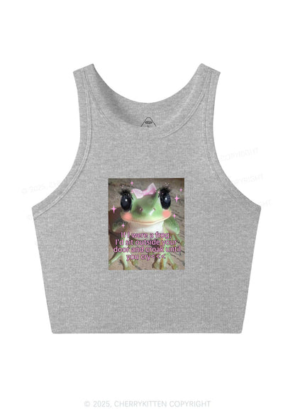 If I Were Frog Y2K Crop Tank Top Cherrykitten