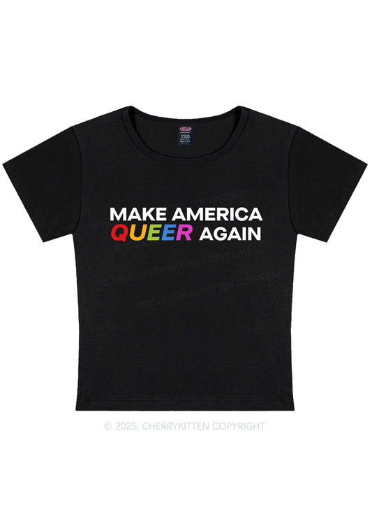 Make America Queer Again Pride Y2K Baby Tee Cherrykitten