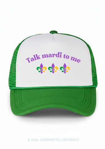 Talk Mardi To Me Y2K Colorblock Trucker Hat Cherrykitten