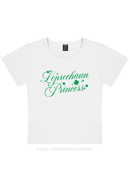 Leprechaun Princess St Patricks Y2K Baby Tee Cherrykitten
