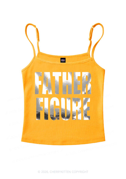 Father Figure Silver Foil Printed Y2K Spaghetti Strap Cami Cherrykitten