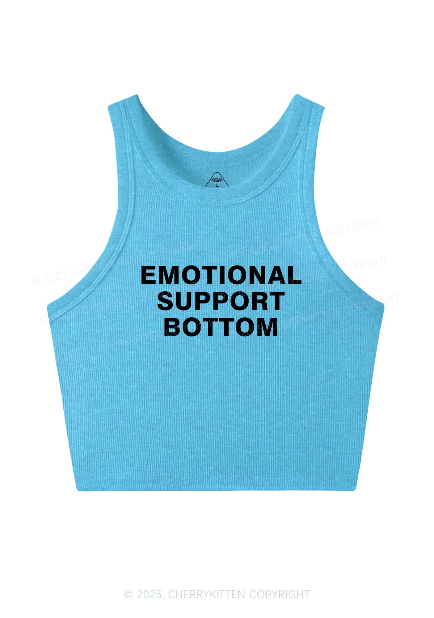 Emotional Support Bottom Pride Y2K Crop Tank Top Cherrykitten