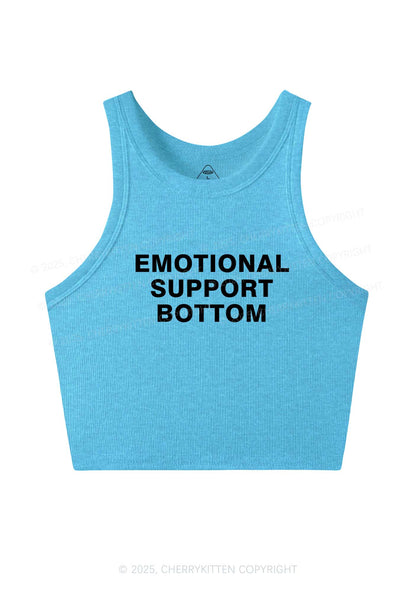 Emotional Support Bottom Pride Y2K Crop Tank Top Cherrykitten