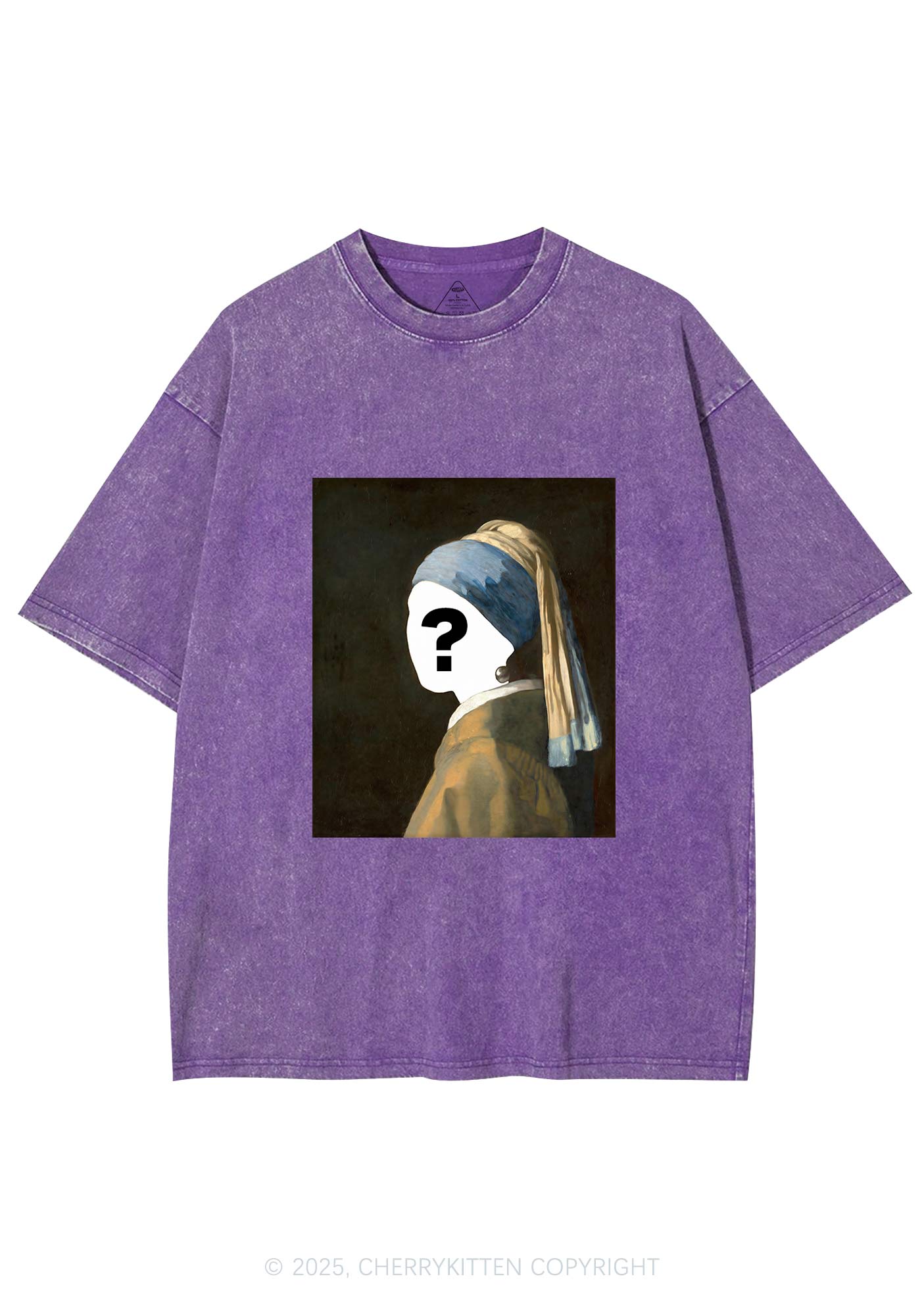 Custom Pearl Portrait Y2K Shirts Washed Tee Cherrykitten