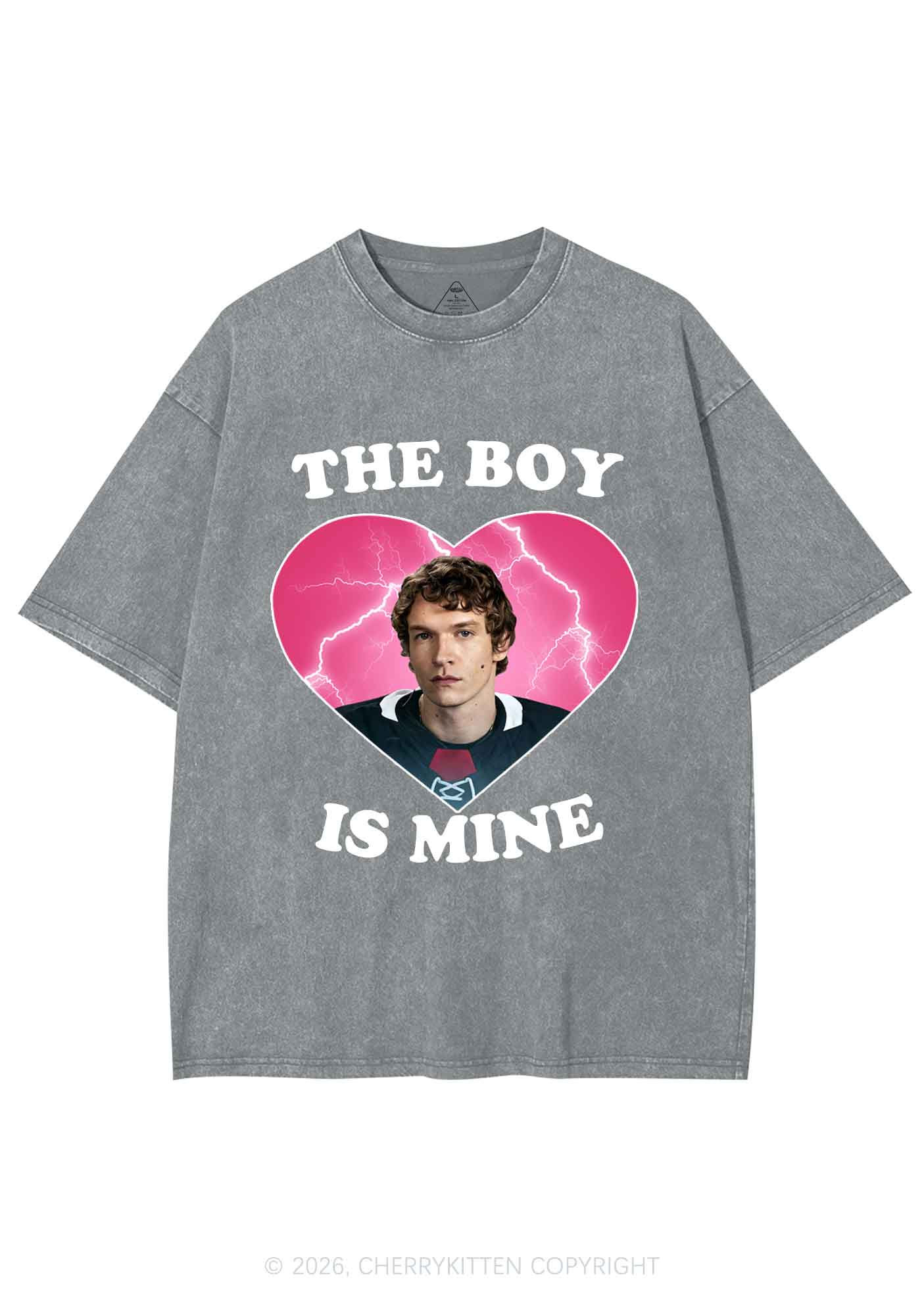 The Boy Is Mine CS Y2K Shirts Washed Tee Cherrykitten