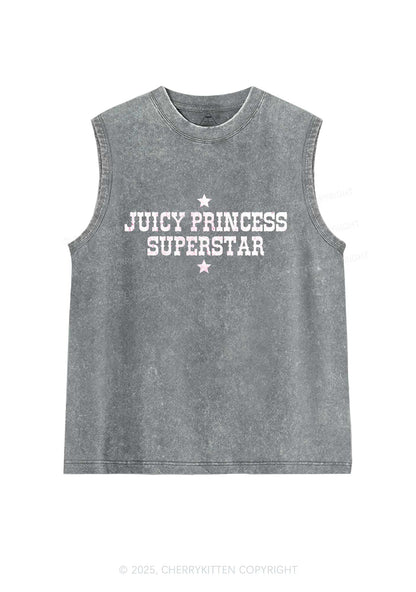 Juicy Princess Superstar Y2K Washed Muscle Tank Cherrykitten