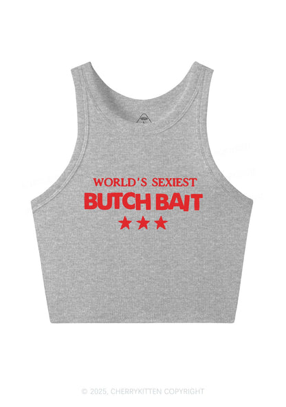 Worlds Sexiest Butch Bait Pride Y2K Crop Tank Top Cherrykitten