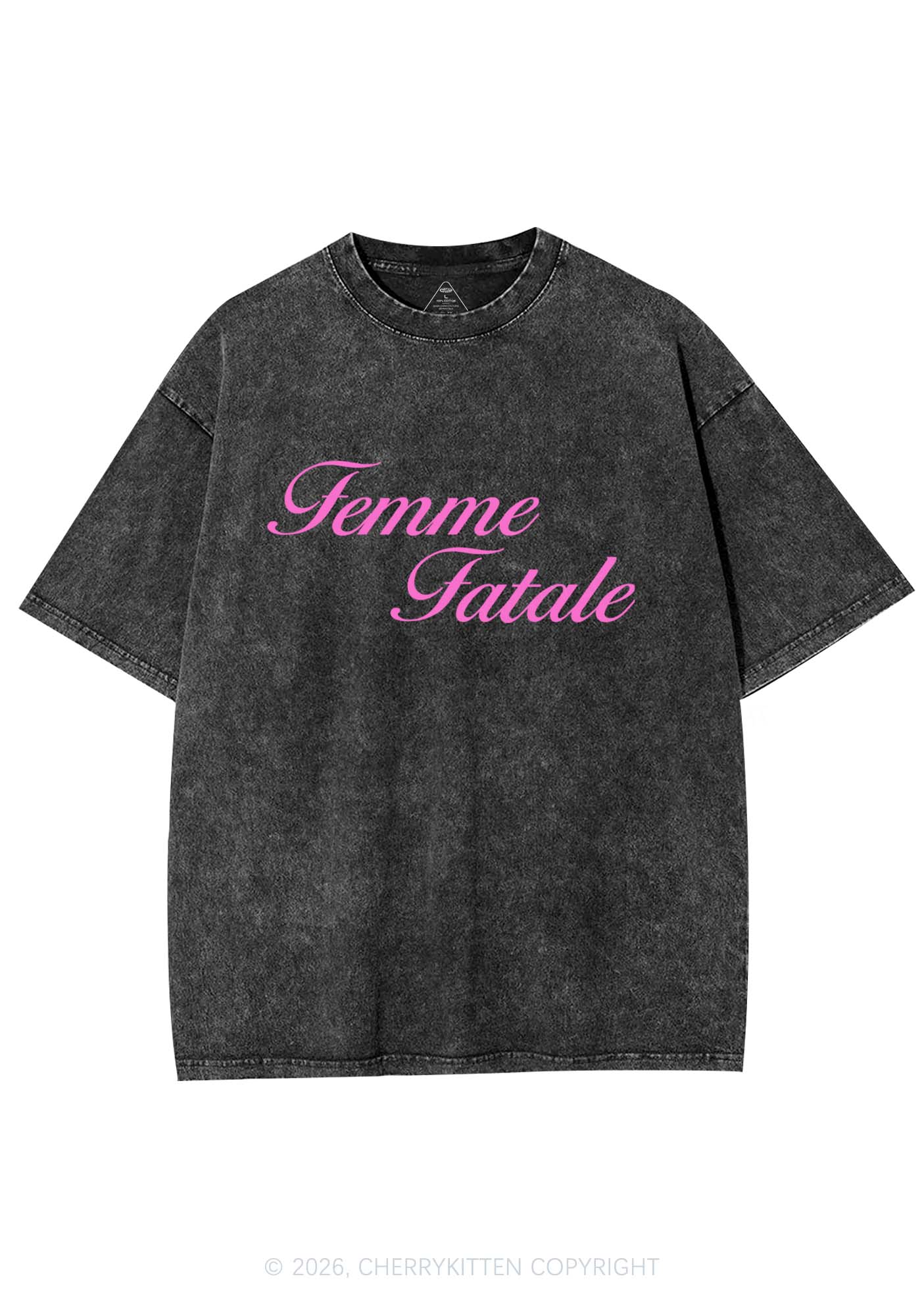 Femme Fatale Pride Y2K Shirts Washed Tee Cherrykitten
