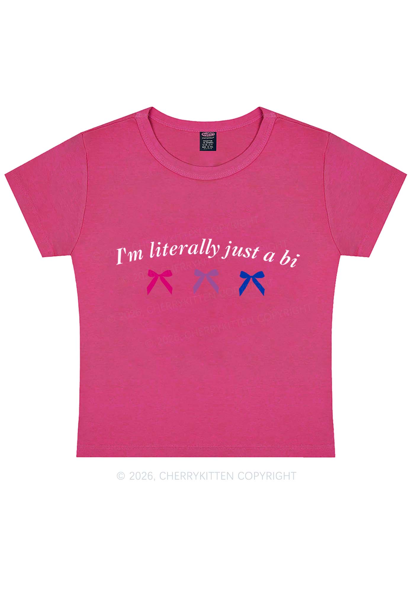 Im Literally Just A Bi Pride Y2K Baby Tee Cherrykitten