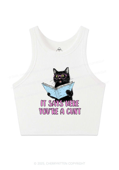 You Are A Cxxt Y2K Crop Tank Top Cherrykitten