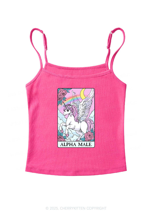 Rose Unicorn Alpha Male Y2K Spaghetti Strap Cami Cherrykitten
