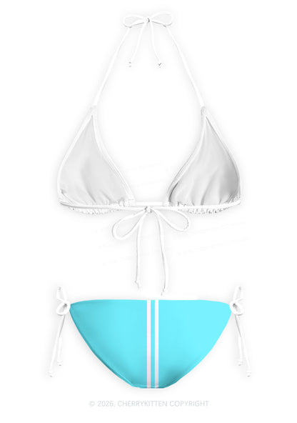 Mint Green Alpha Male Y2K Print Bikini Set Cherrykitten