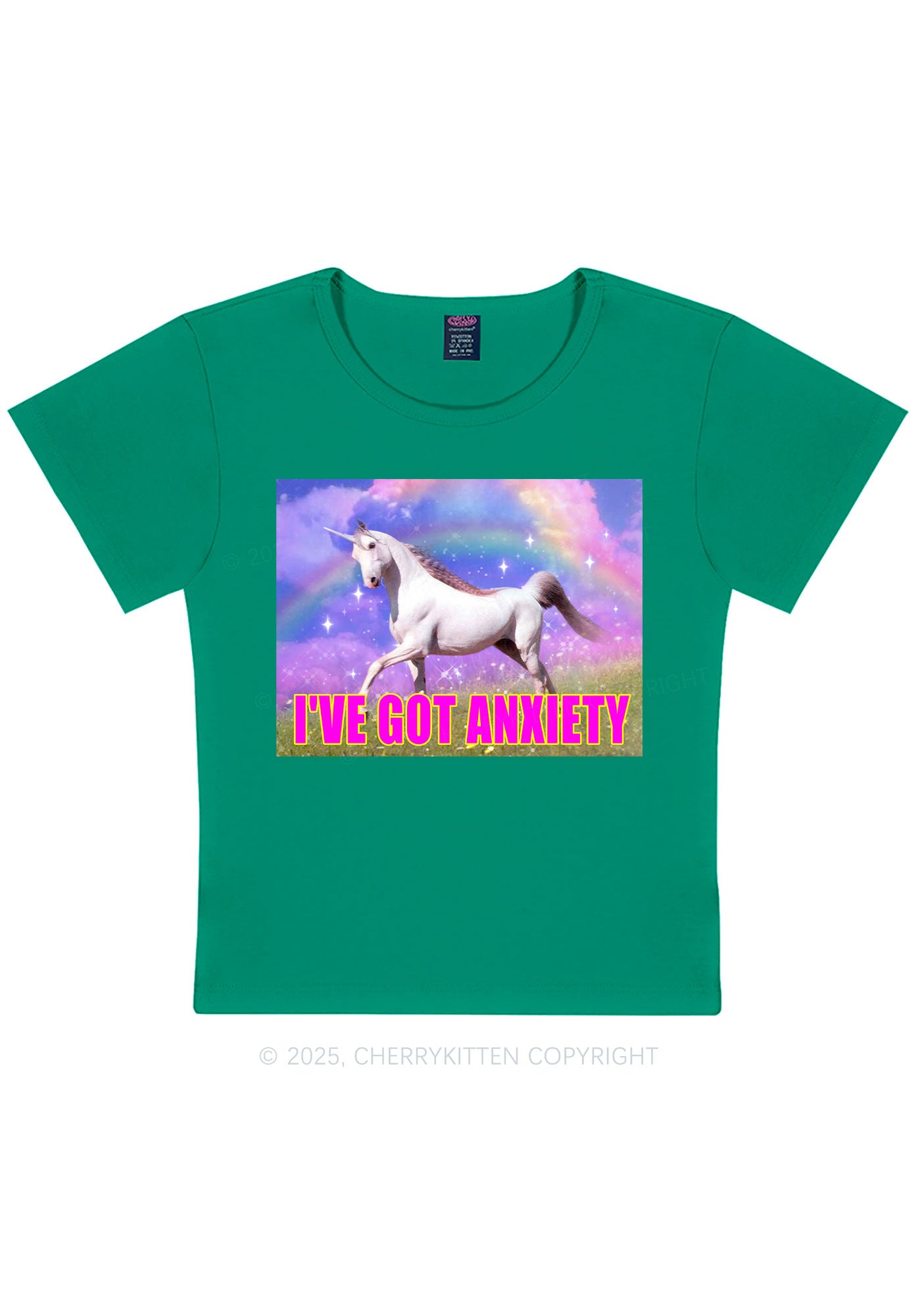 I've Got Anxiety Y2K Baby Tee Cherrykitten
