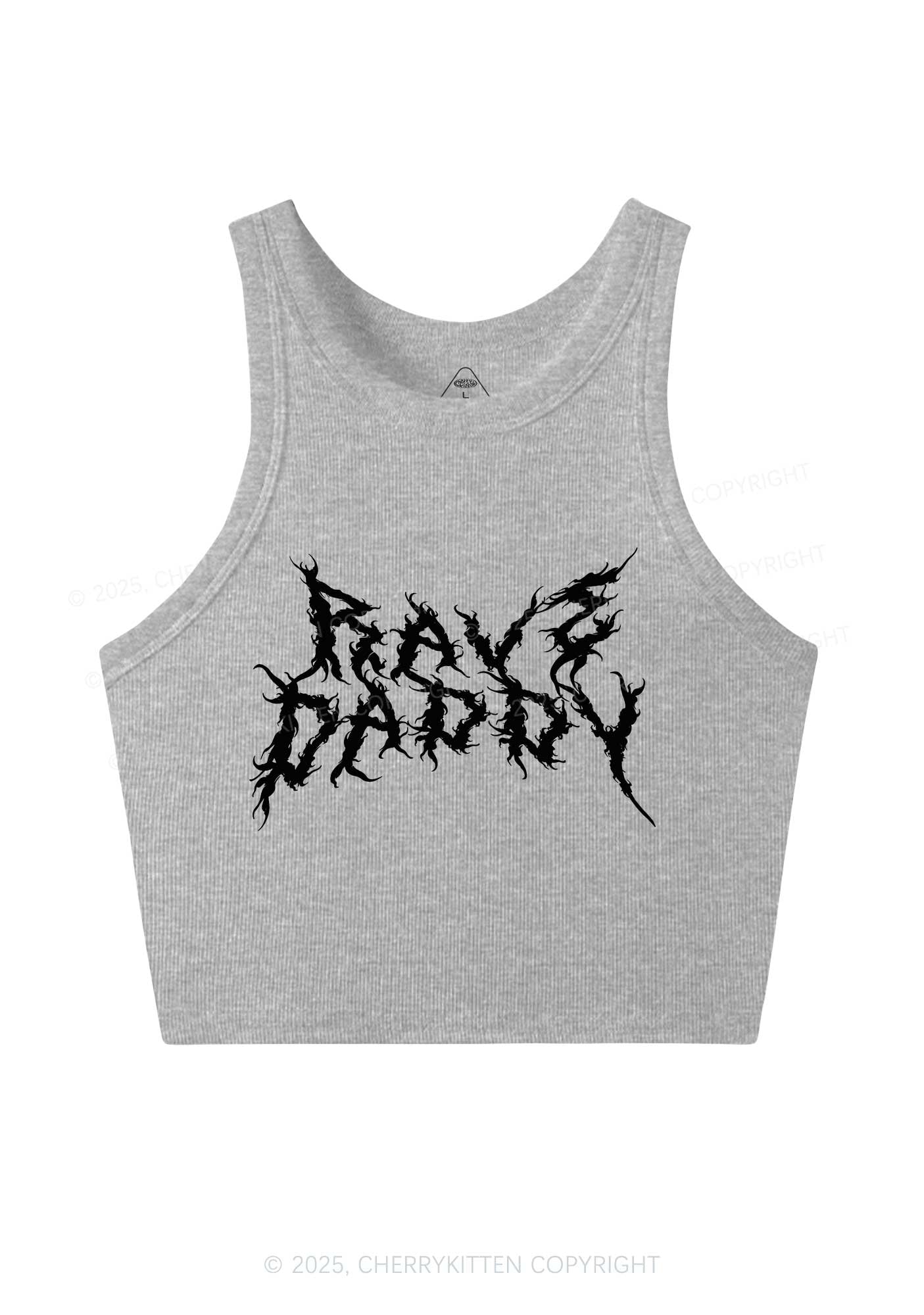 Rave Daddy Y2K Crop Tank Top Cherrykitten