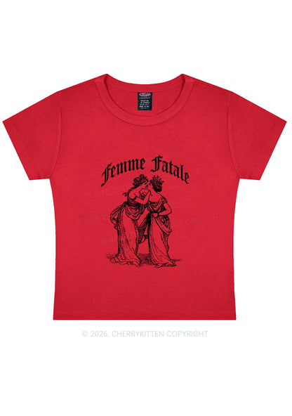 Femme Fatale Women Pride Y2K Baby Tee Cherrykitten