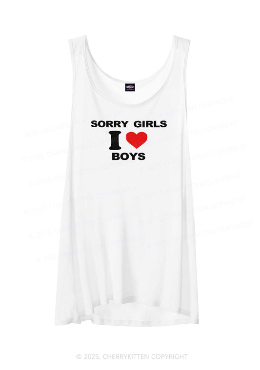 Sorry Girls I Love Boys Pride Y2K Sheer Boyfriend Tank Cherrykitten