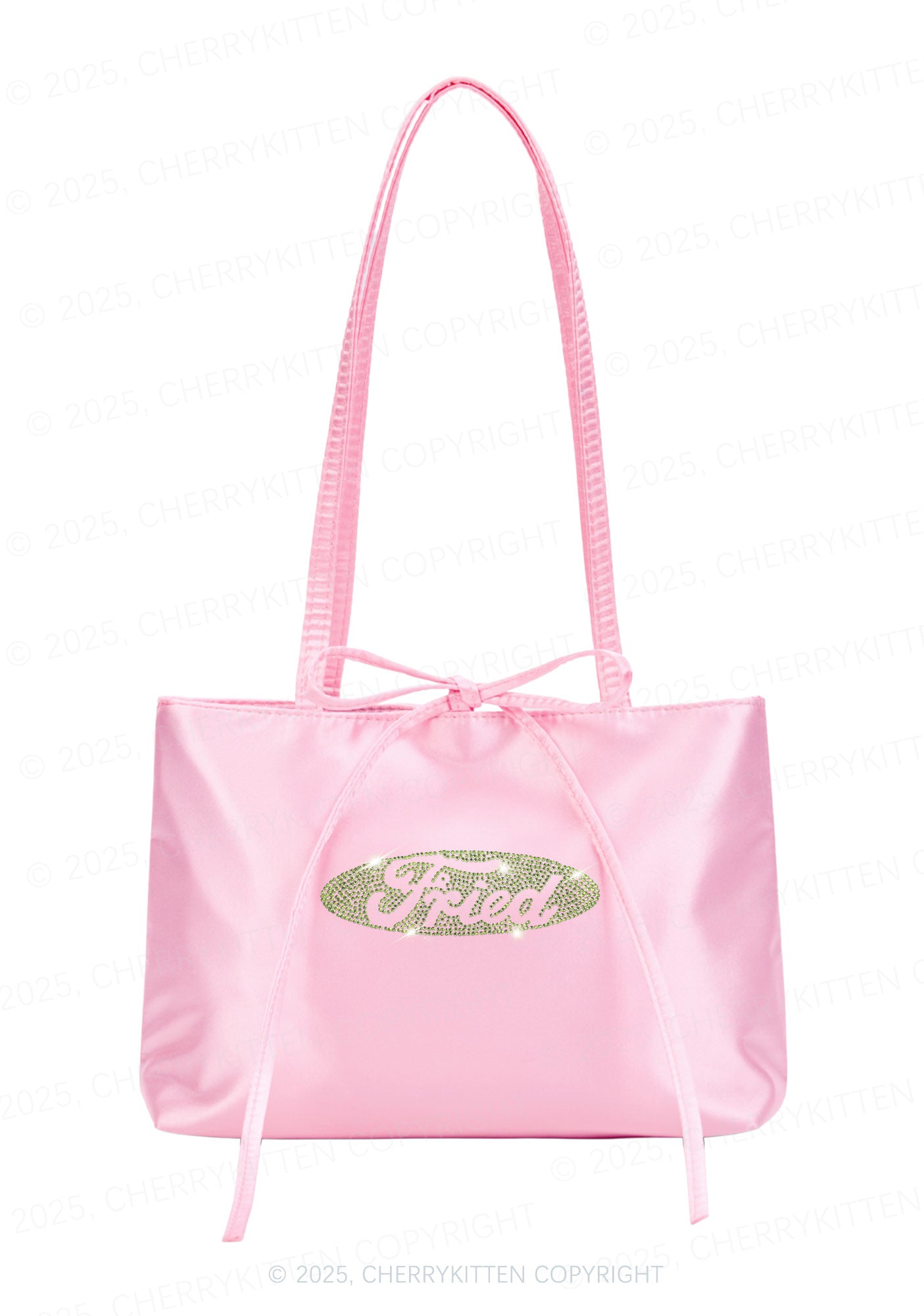 Rhinestone Fried Y2K Satin Bags Cherrykitten